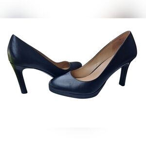 Naturalizer “Theresa” Black Leather Platform Heels – Size 8.5M